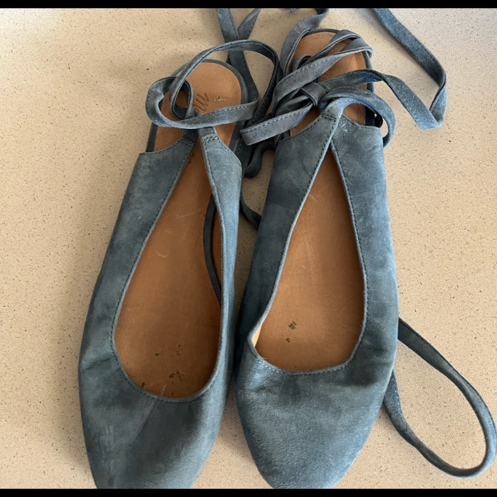 Super cute Madewell lace up flats